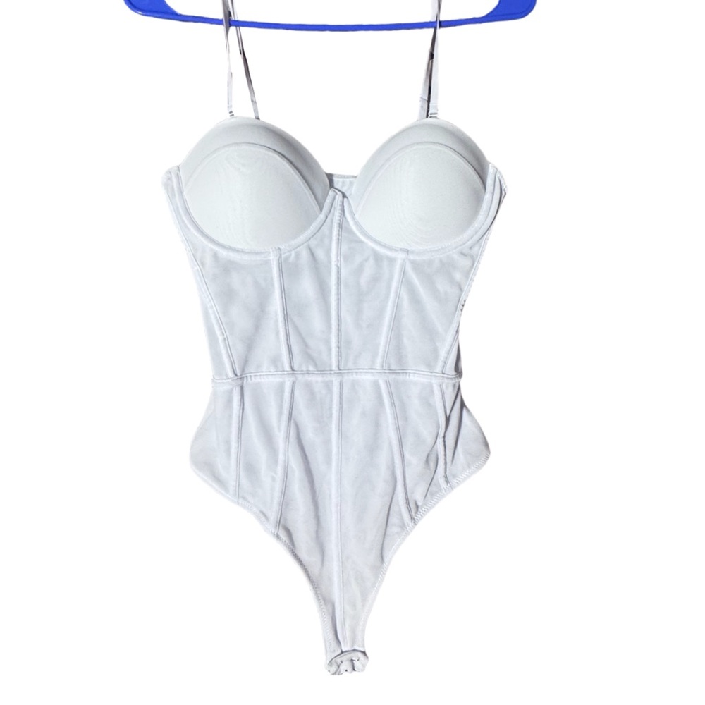 NWT REORIA Women’s Mesh Sheer Spaghetti Strap Bustier Corset Bodysuit –‎ Medium - Picture 6 of 6